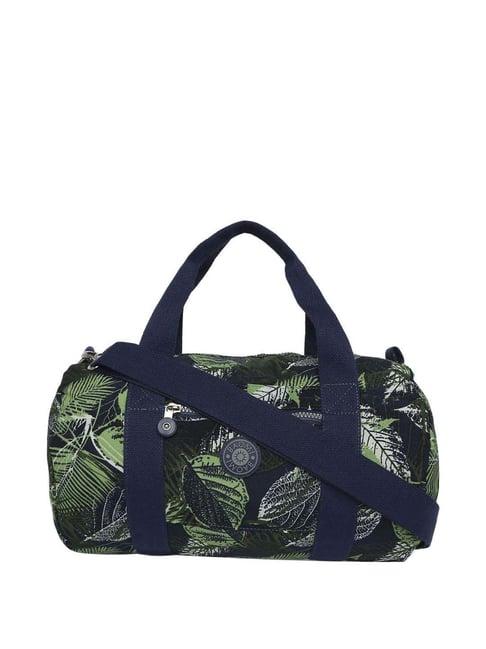 baomi blue & green medium duffle bag