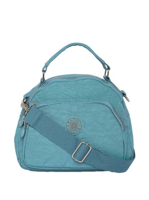 baomi blue solid medium cross body bag