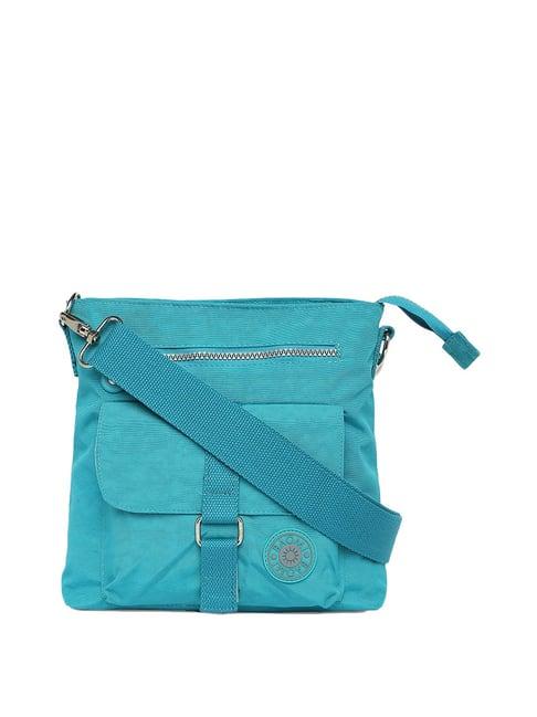 baomi blue solid medium cross body bag