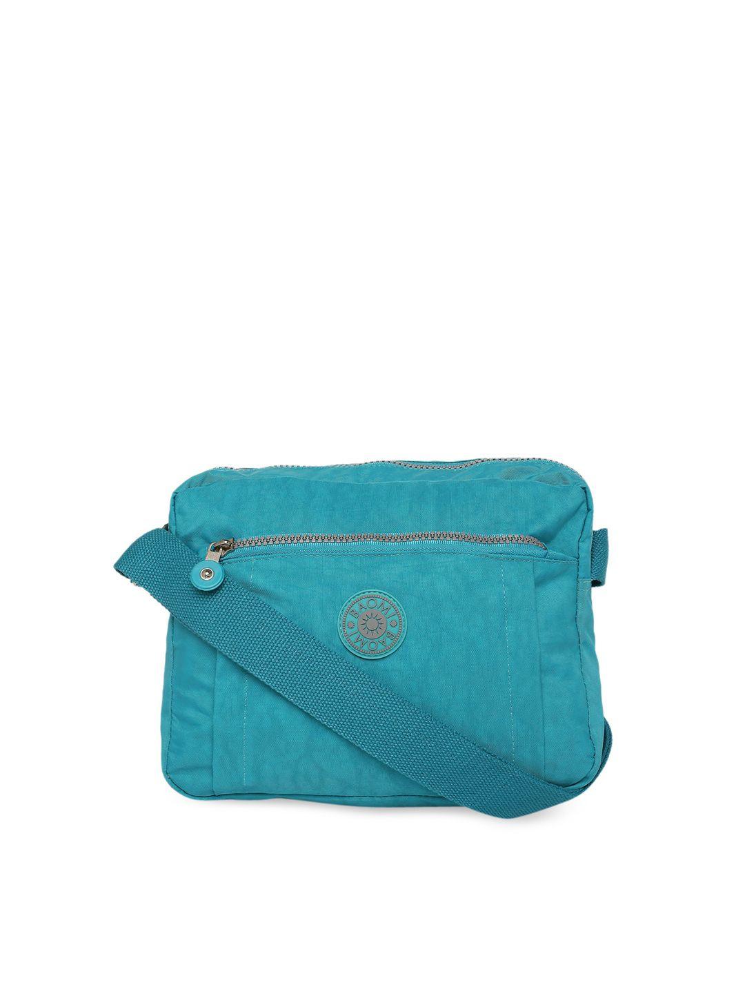 baomi blue structured sling bag