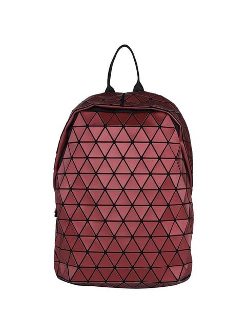 baomi everyday brick red textured backpack