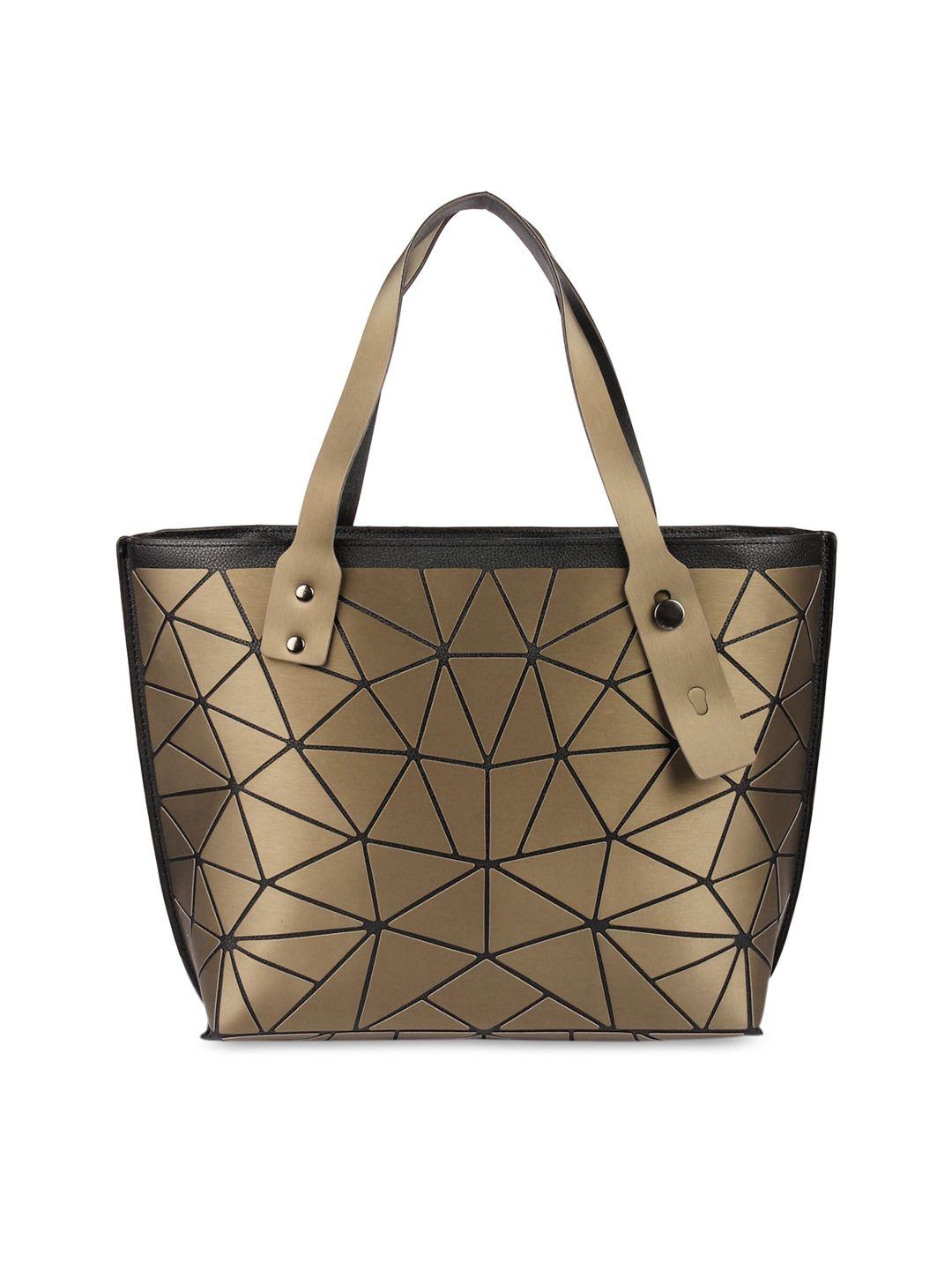 baomi geometric tote range brown color soft one size handbag