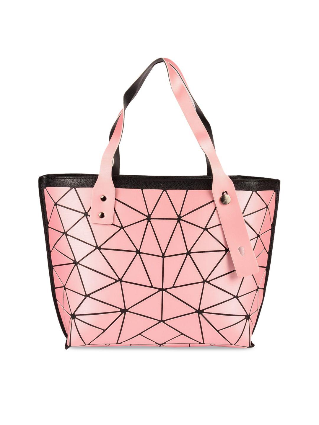 baomi geometric tote range rose gold color soft one size handbag
