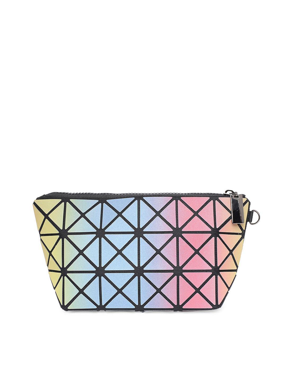 baomi grey checked purse clutch