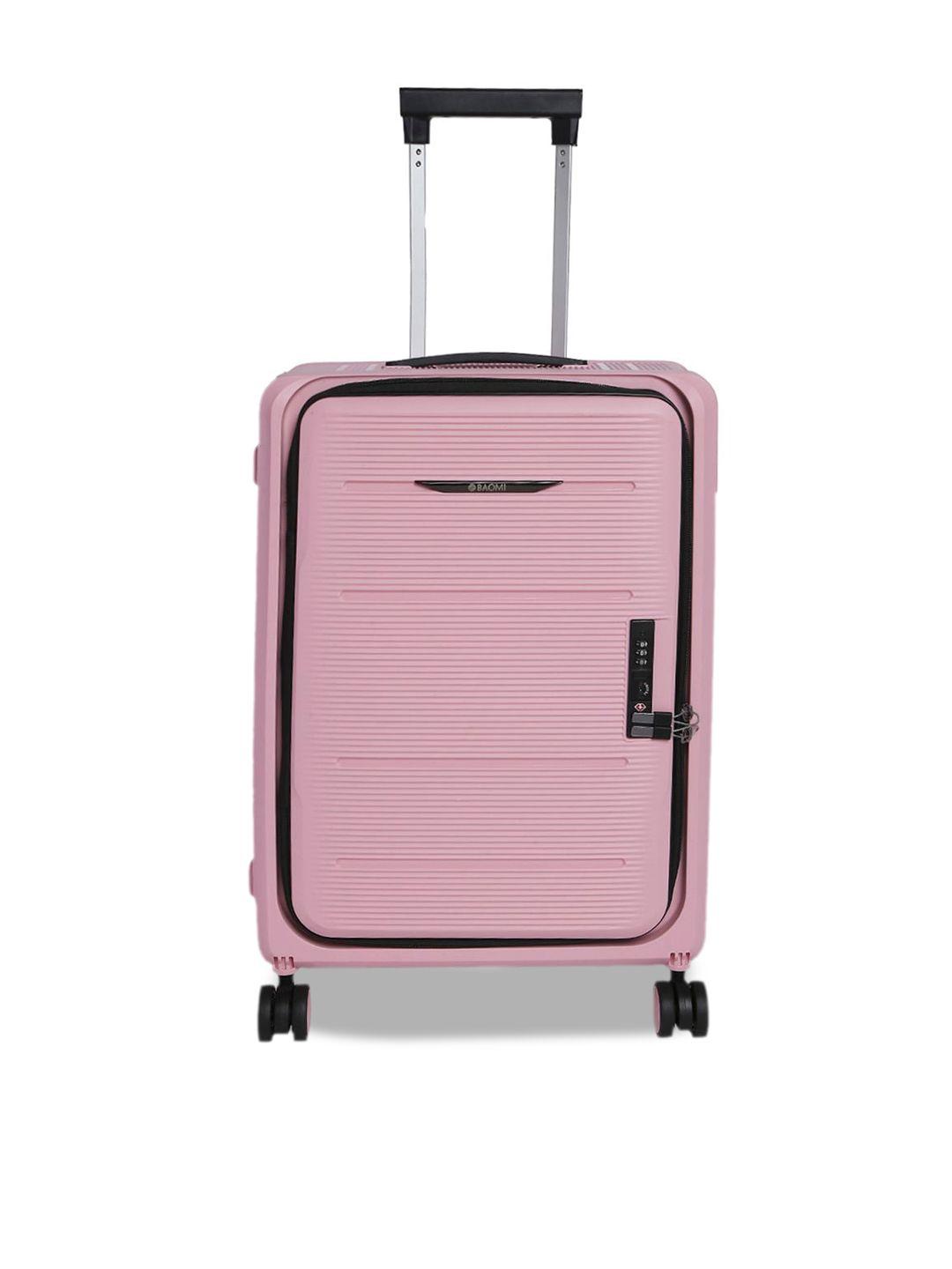 baomi hard-sided textured cabin trolleysuitcase