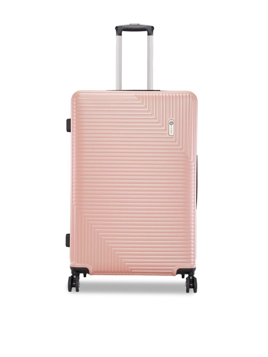 baomi hard-sided textured large trolleysuitcase