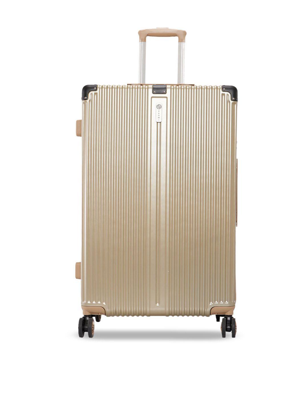 baomi hard-sided textured large trolleysuitcase