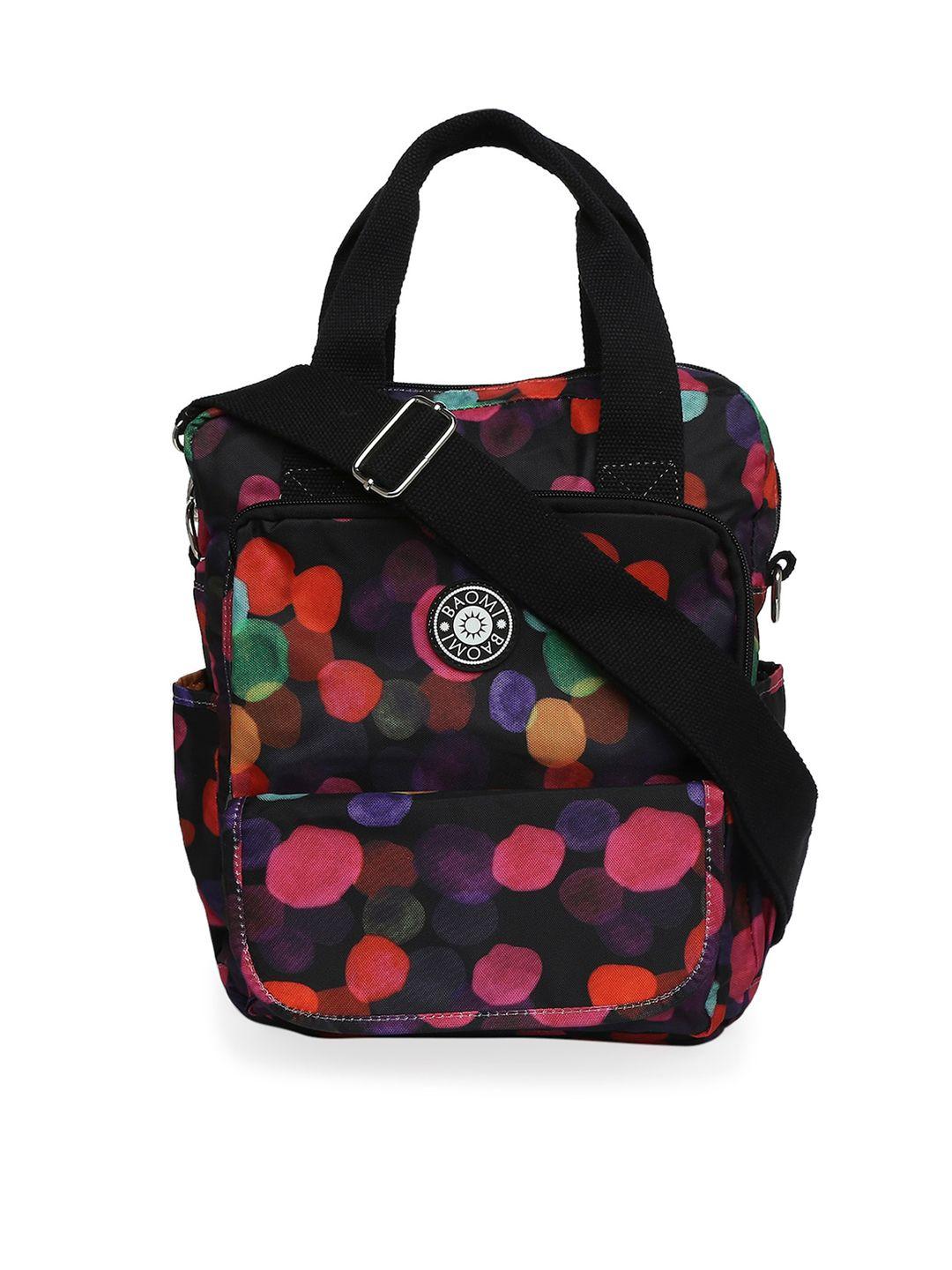 baomi multicoloured printed oversized shopper handheld bag with applique