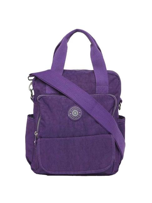 baomi purple solid medium cross body bag