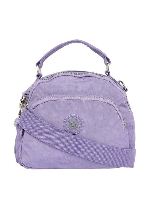 baomi purple solid medium cross body bag