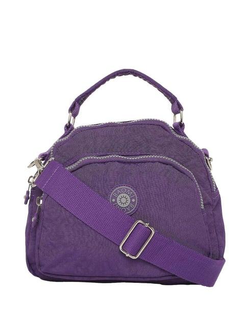 baomi purple solid medium cross body bag