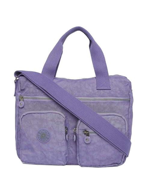 baomi purple solid medium cross body bag