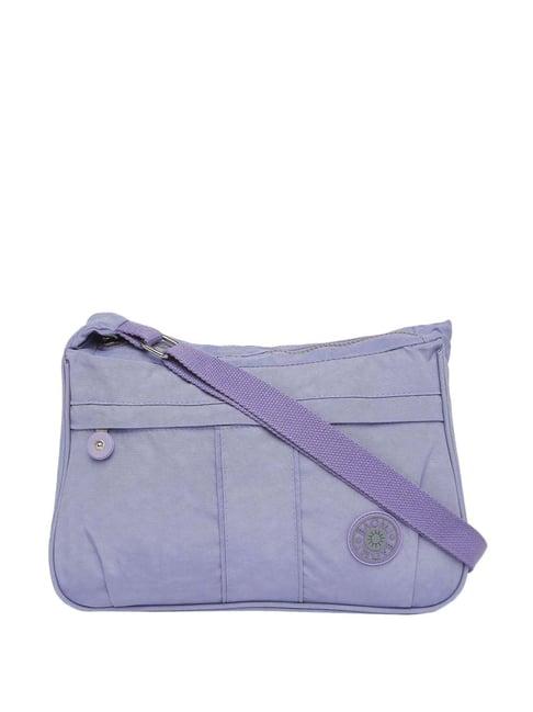 baomi purple solid medium cross body bag