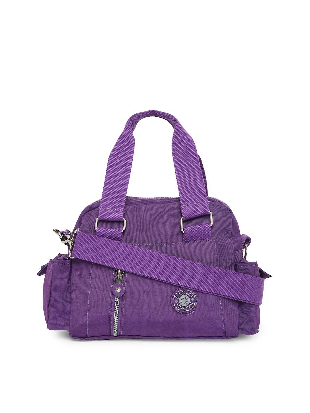 baomi purple structured handheld bag