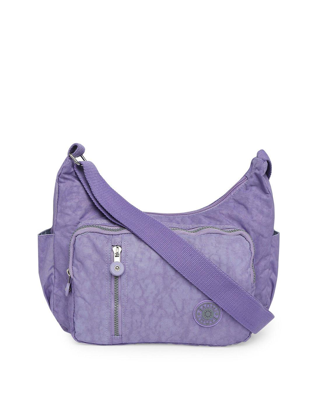 baomi purple structured hobo bag