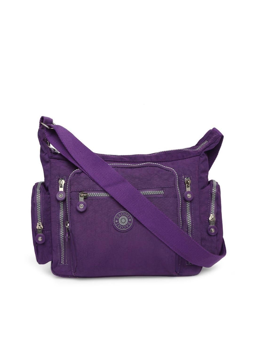 baomi purple structured sling bag