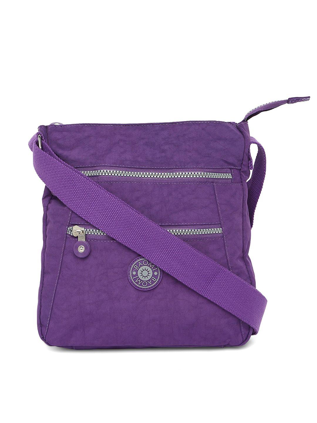 baomi purple structured sling bag