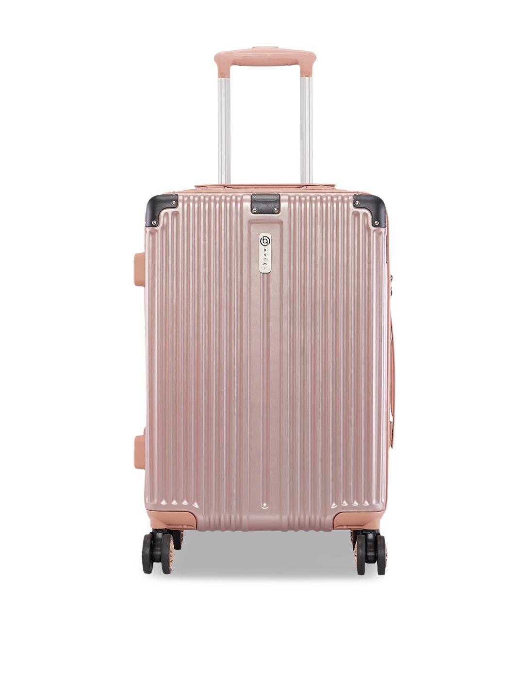 baomi textured hard-sided cabin trolley suitcase