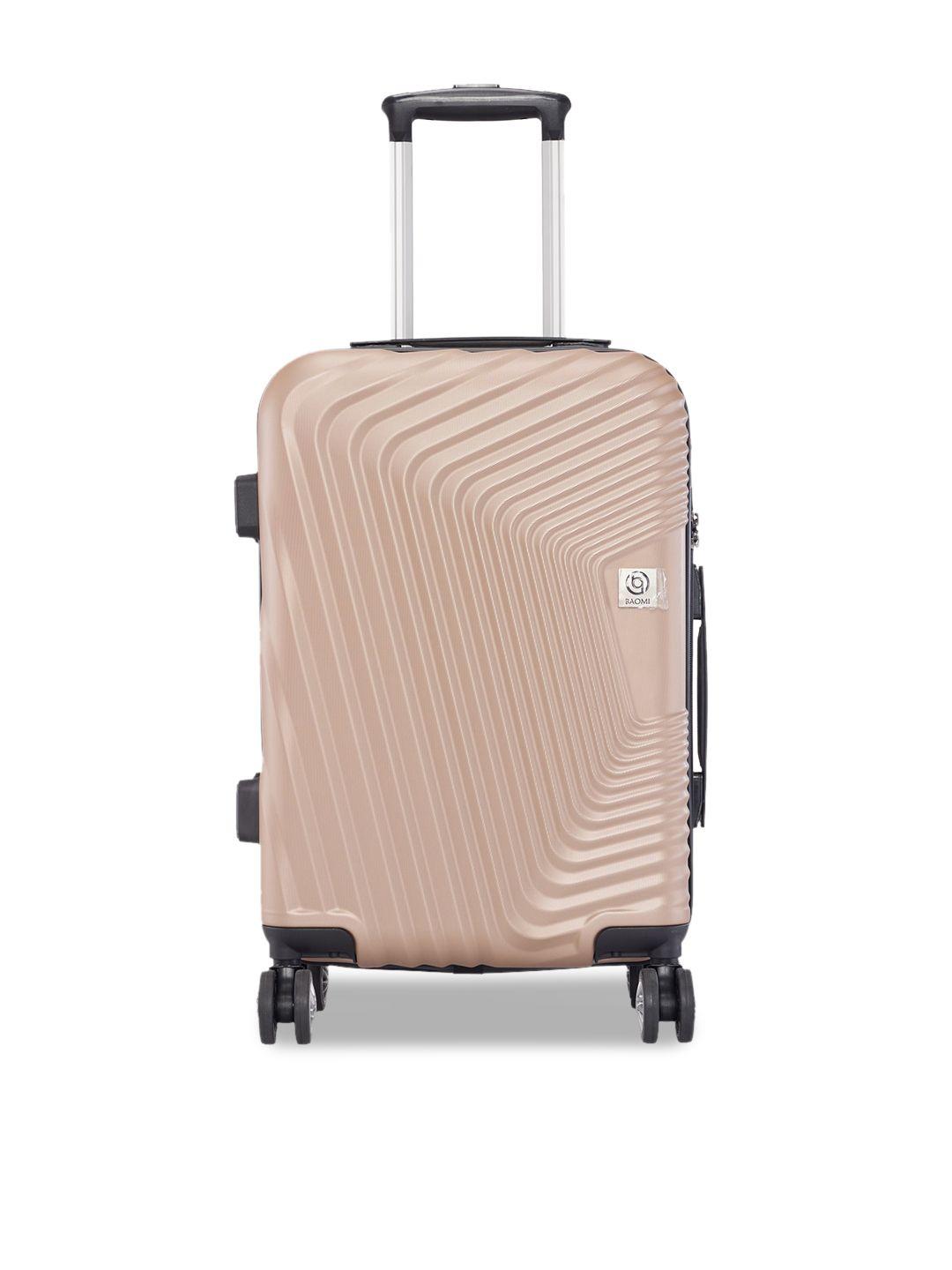 baomi textured hard-sided cabin trolley suitcase