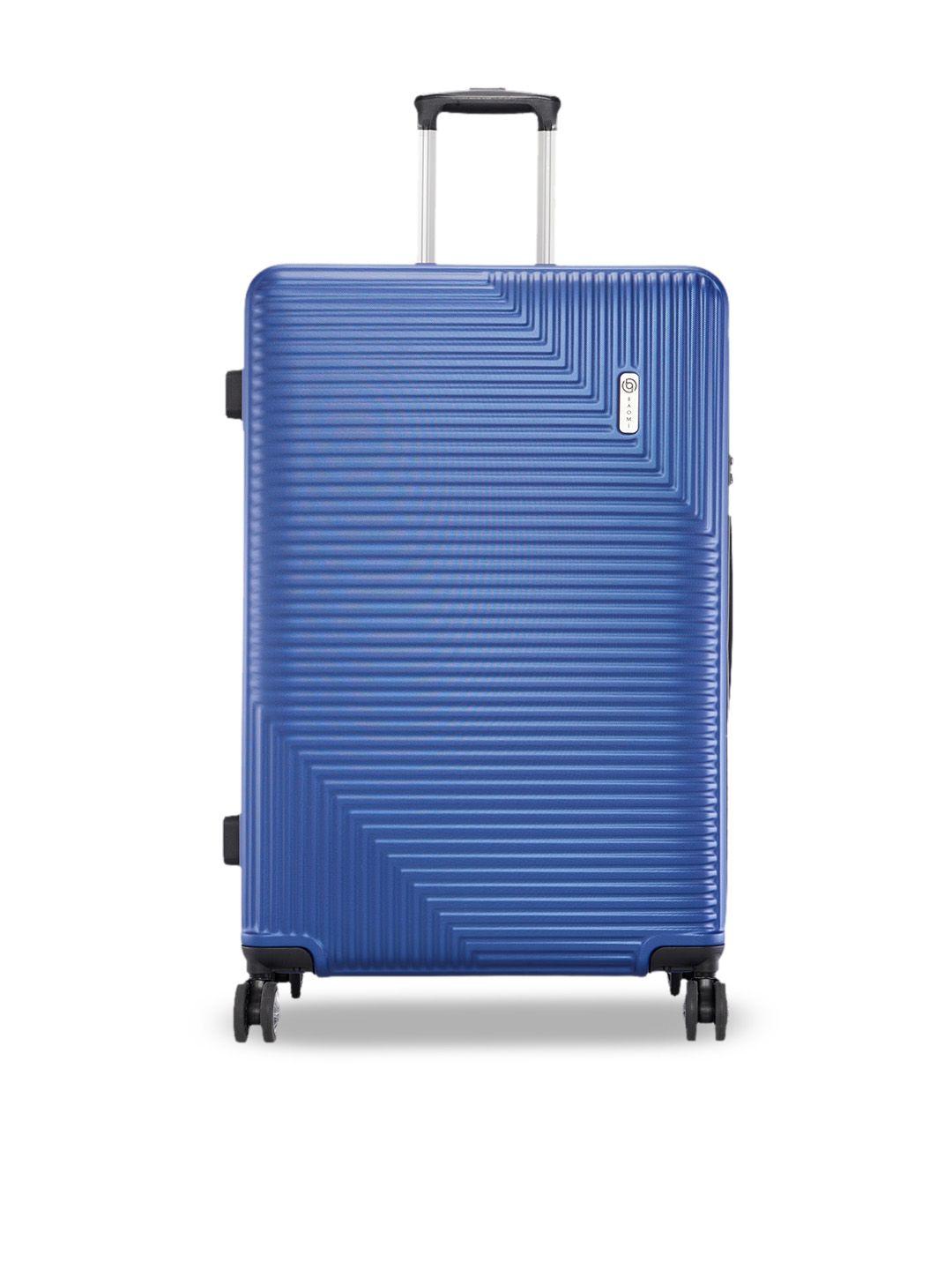 baomi textured hard-sided large trolley suitcase