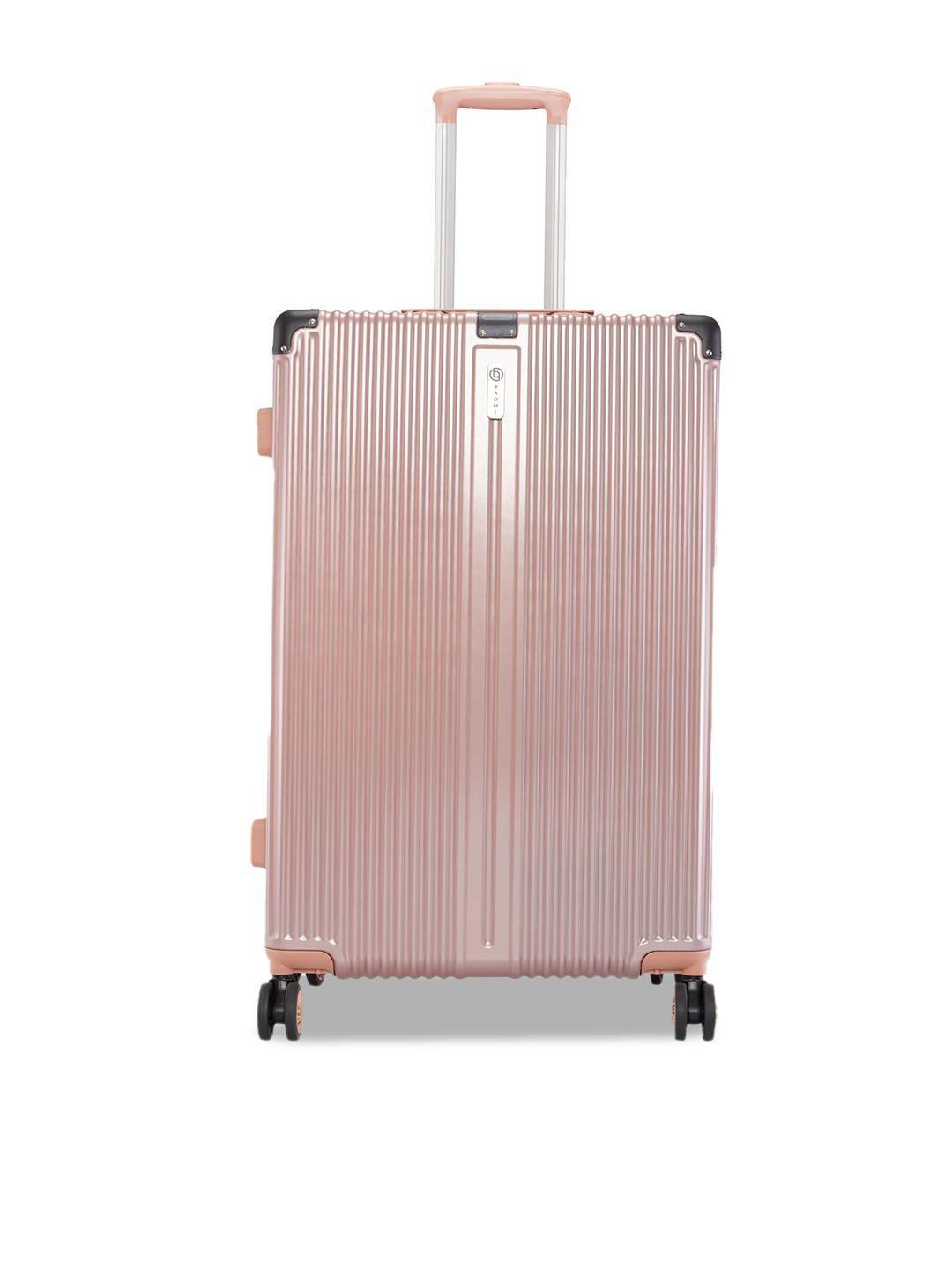 baomi textured hard-sided large trolley suitcase