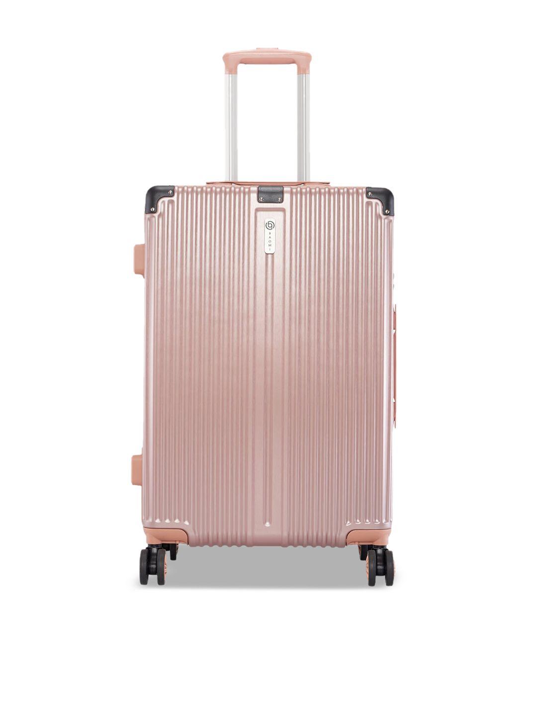 baomi textured hard-sided medium trolley suitcase