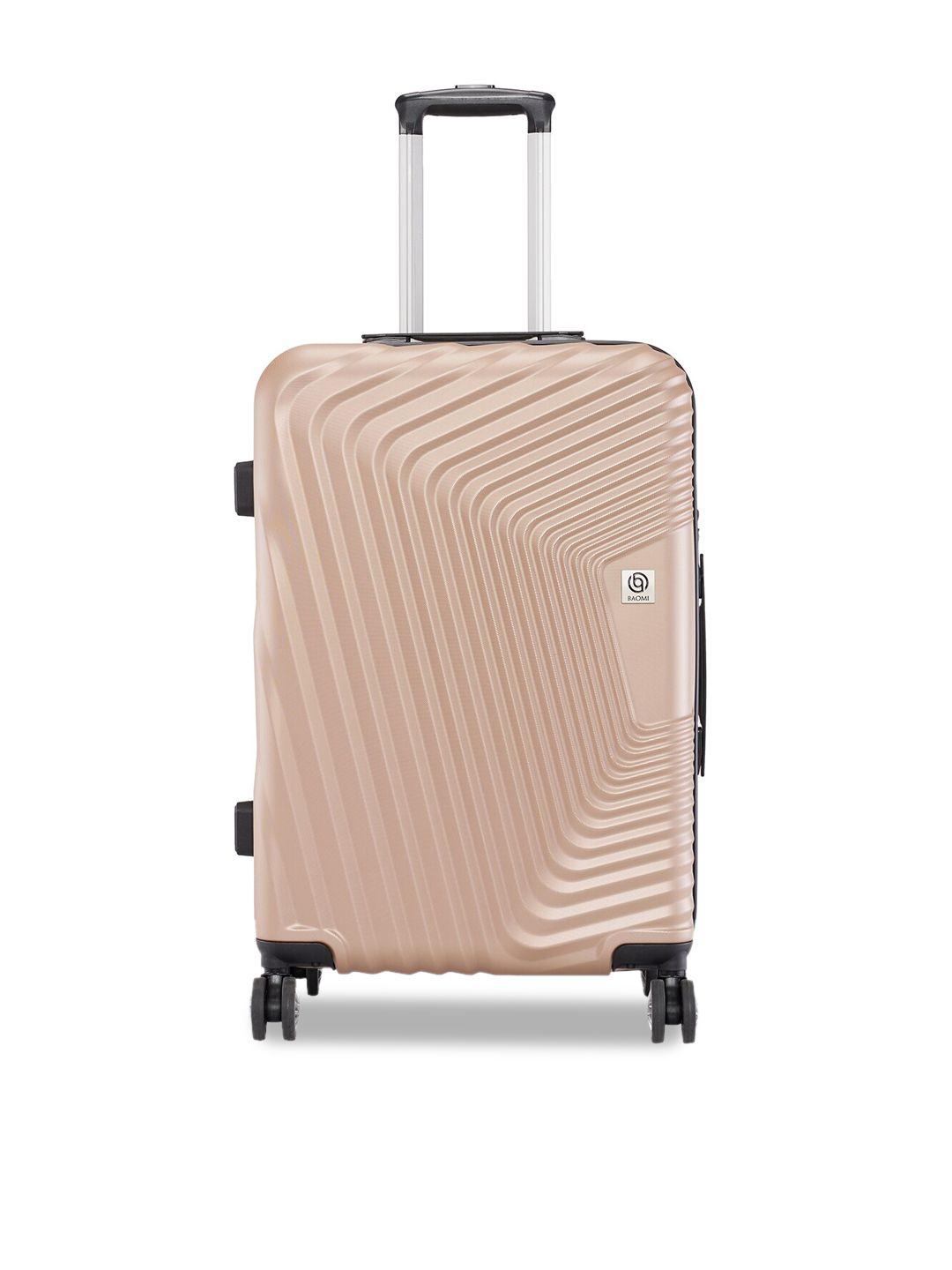 baomi textured hard-sided medium trolley suitcase