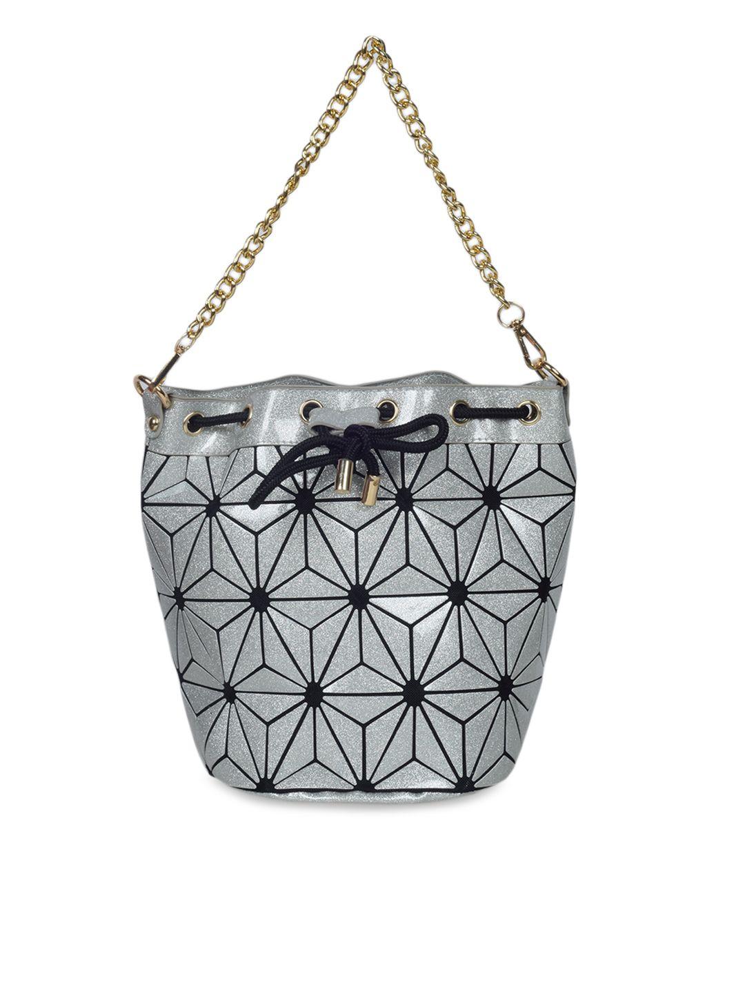 baomi women silver-toned printed tote bag