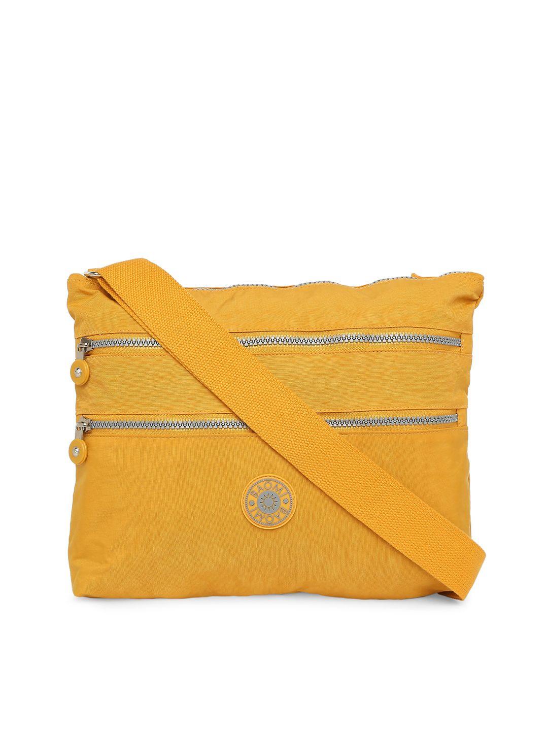 baomi yellow oversized sling bag