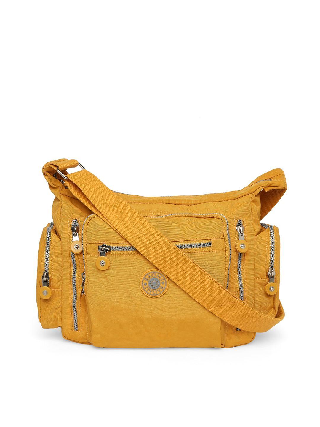 baomi yellow structured sling bag