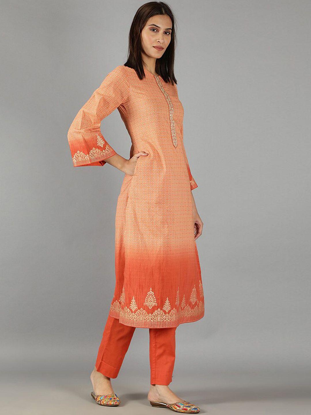 barara ethnic women ethnic motifs printed pure cotton kurta with trousers & dupatta