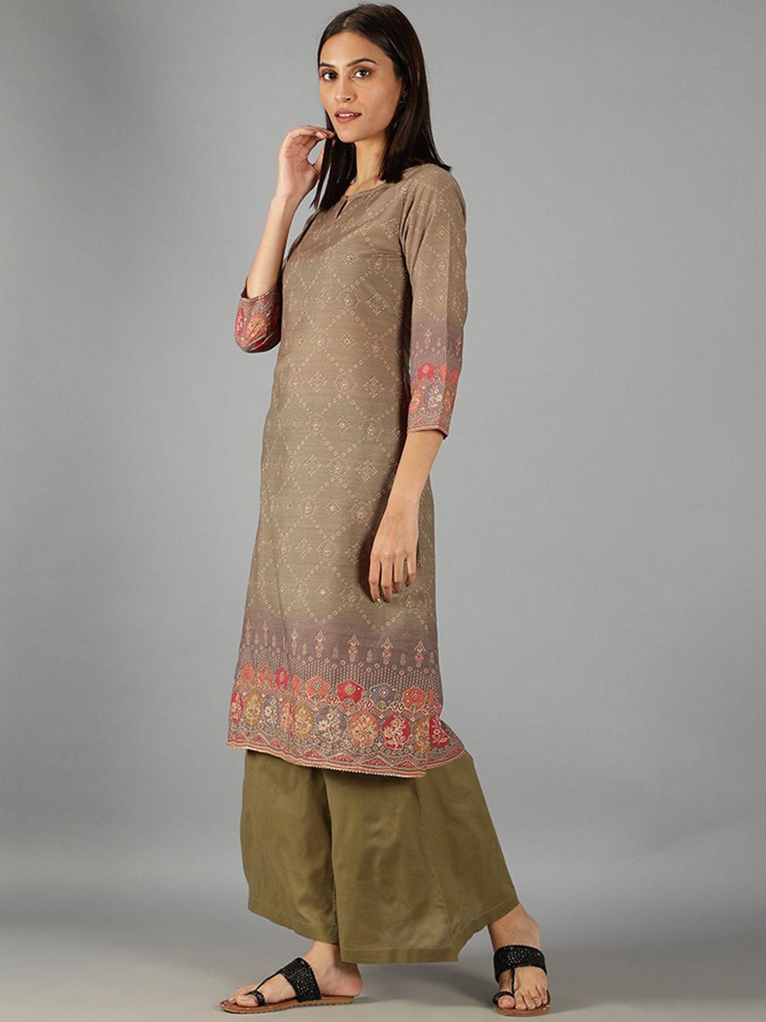 barara ethnic women ethnic motifs pure cotton kurta with palazzos & dupatta