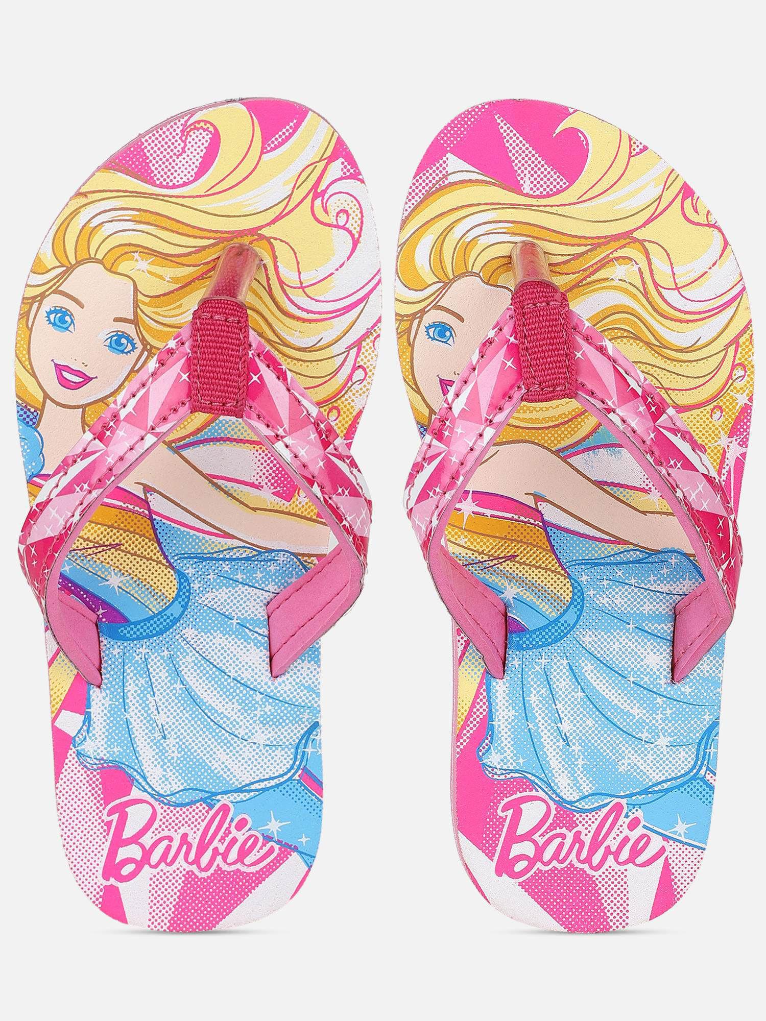 barbie featured pink flip-flops for girls