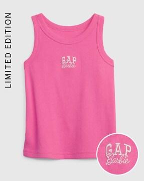 barbie arch logo ribbed tank top