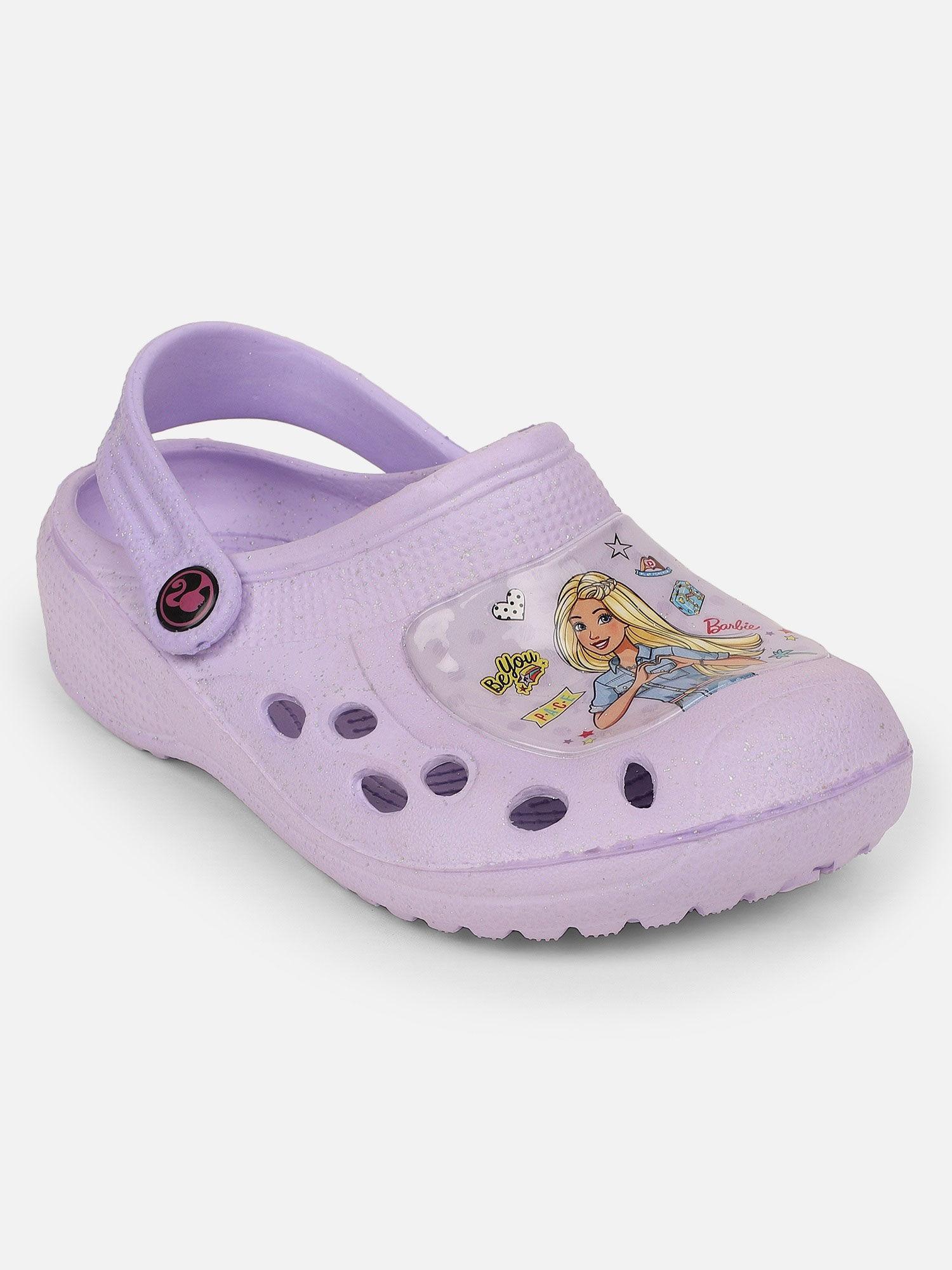 barbie featured purple clogs for girls