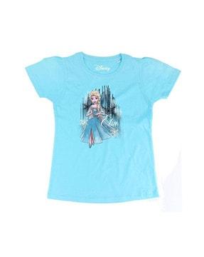 barbie print tailored fit round-neck t-shirt