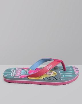 barbie print thong-strap flip-flops