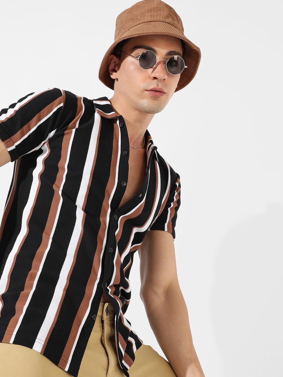 barcode striped shirt