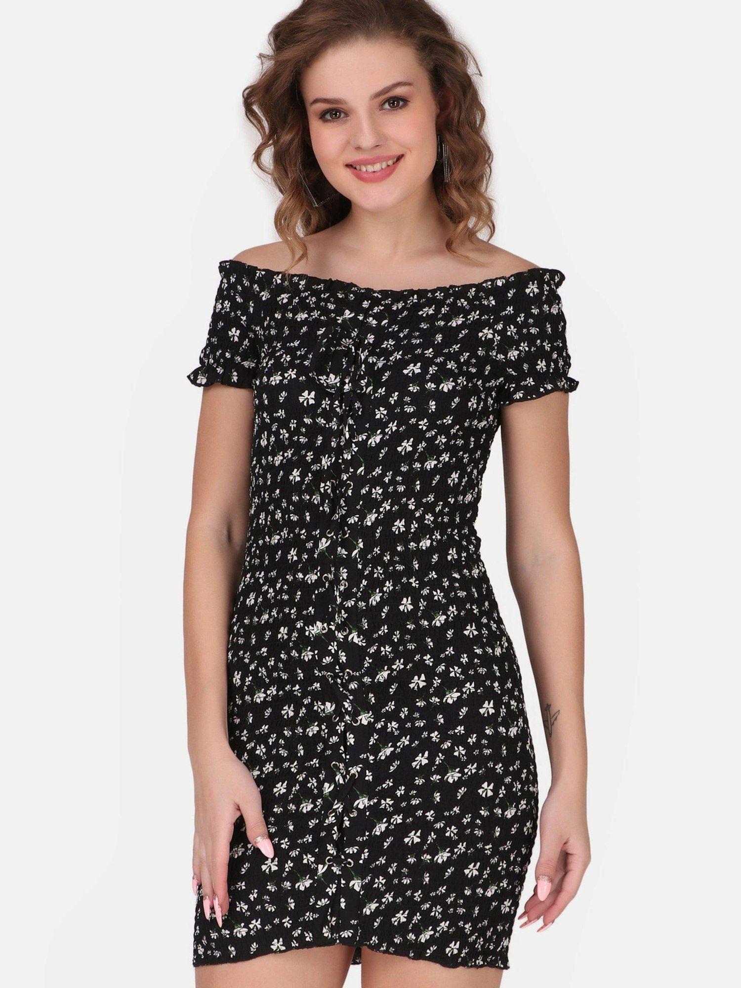 bardot black dress