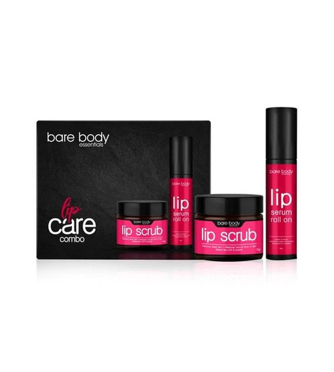 bare body essentials lip care combo - lip scrub - 15 gm & lip serum - 8 ml