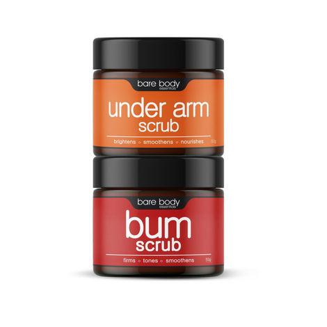 bare body essentials super scrubs combo - bum scrub (50 g) & underarm scrub (50 g)