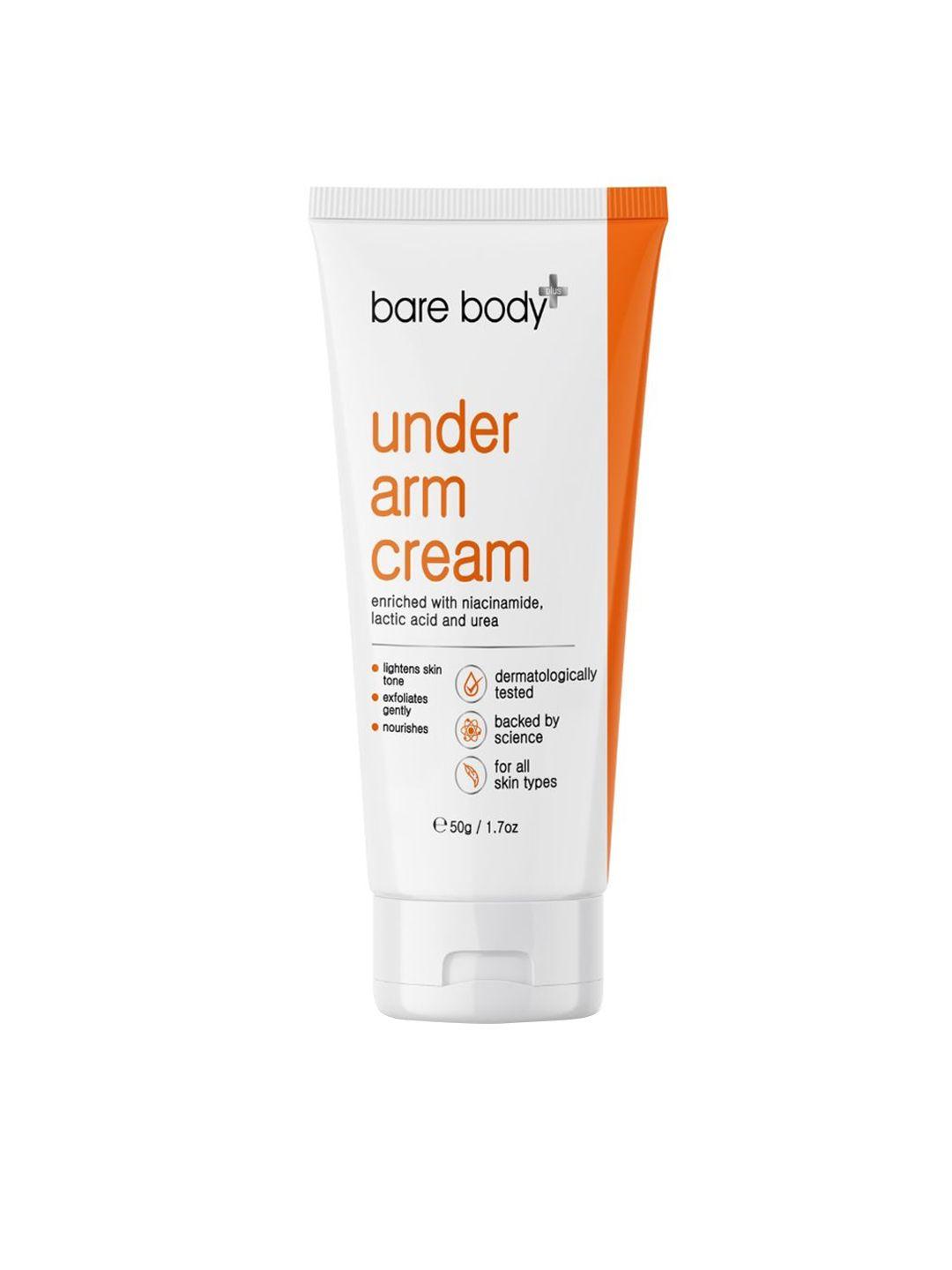 bare body essentials underarm cream with niacinamide & lactic acid - 50 g