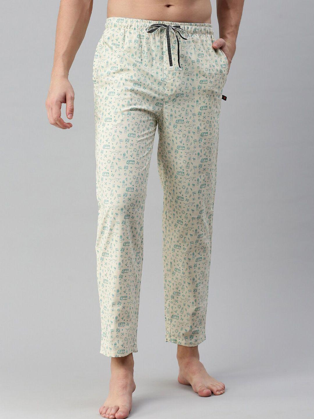 bareblow men mid-rise printed pyjama pants