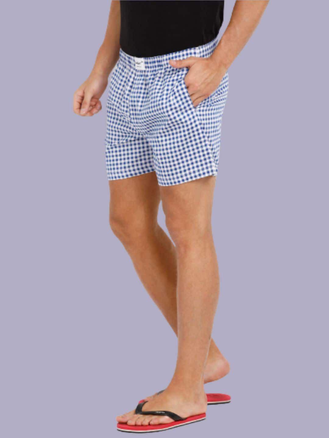 bareblow checked cotton boxers bbbx176s