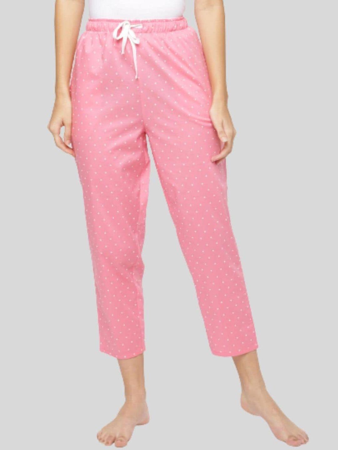 bareblow women printed cotton lounge pants