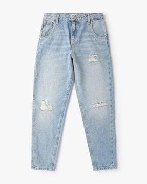 barrel chalky dstr distressed jeans