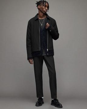 barrow cotton regular fit zip-front jacket