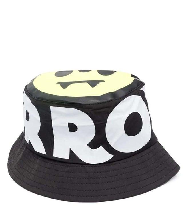 barrow kids black logo bucket hat (4-8 y)