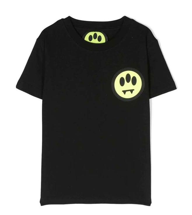 barrow kids black logo straight fit t-shirt