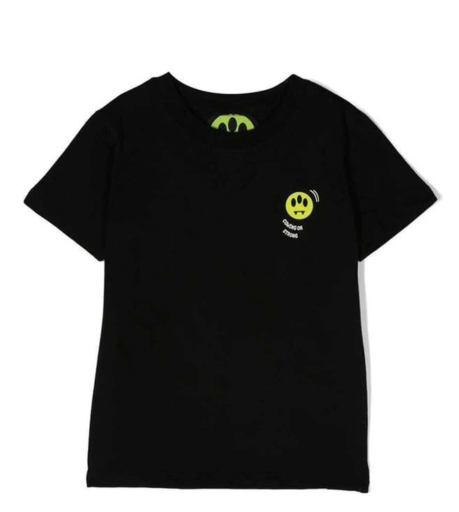 barrow kids black logo straight fit t-shirt